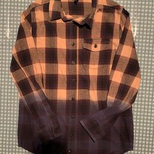 Art Class (Target) Boys L (12/14) Blue Ombré Flannel Long Sleeve Shirt